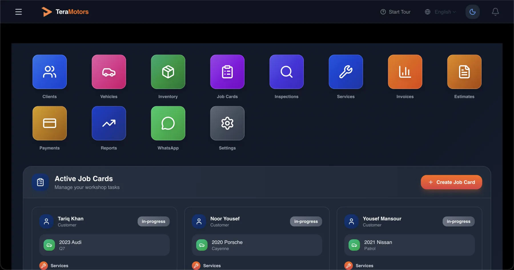 TeraMotors Dashboard